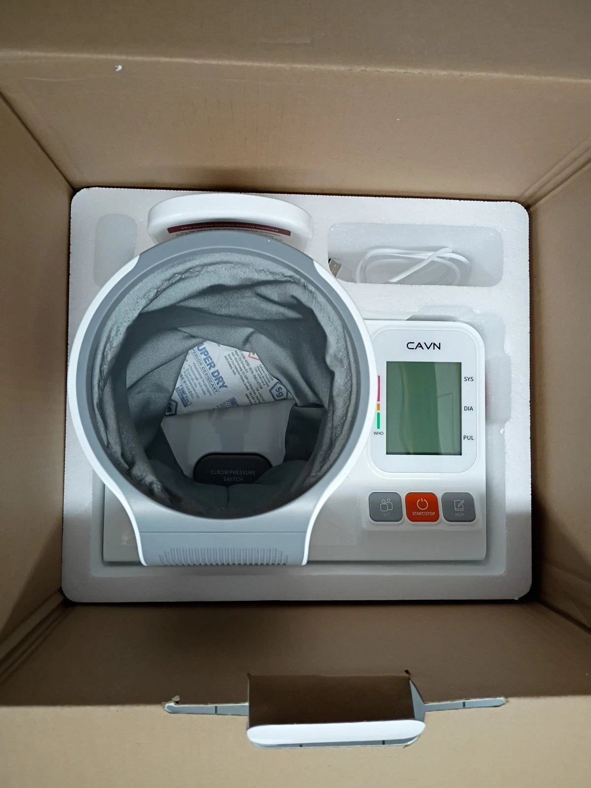 CAVN CH-S692L Blood Pressure Monitor, One-Touch Barrel-Type Open Box