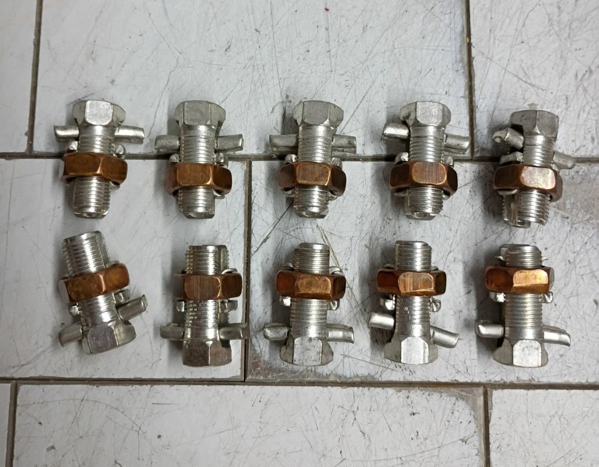 10PK Blackburn Plated Copper Alloy Split Bolt Connectors 2sol cu 10-4, 6-4acsr
