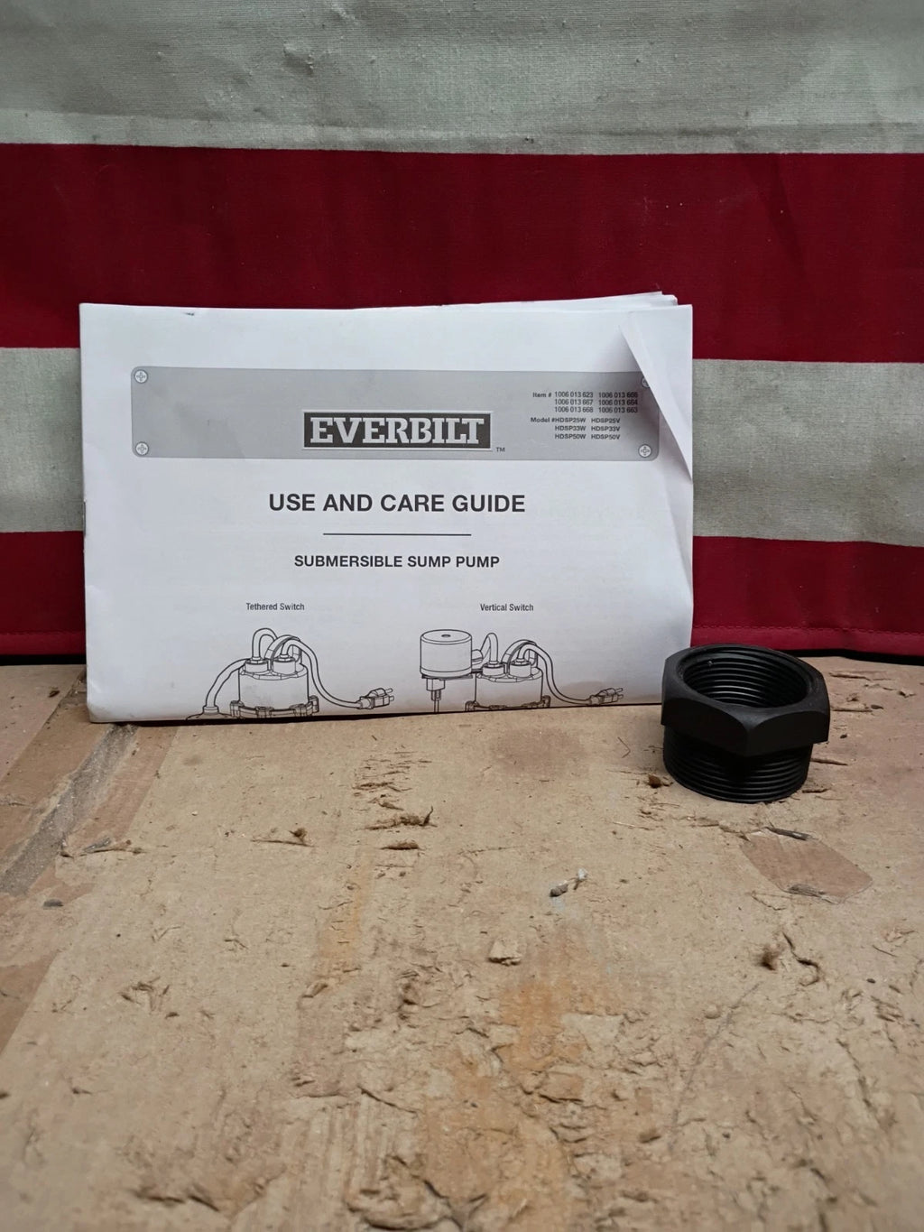 Everbilt HDSP25V 1/4 HP Submersible Sump Pump Thermoplastic, Open Box.