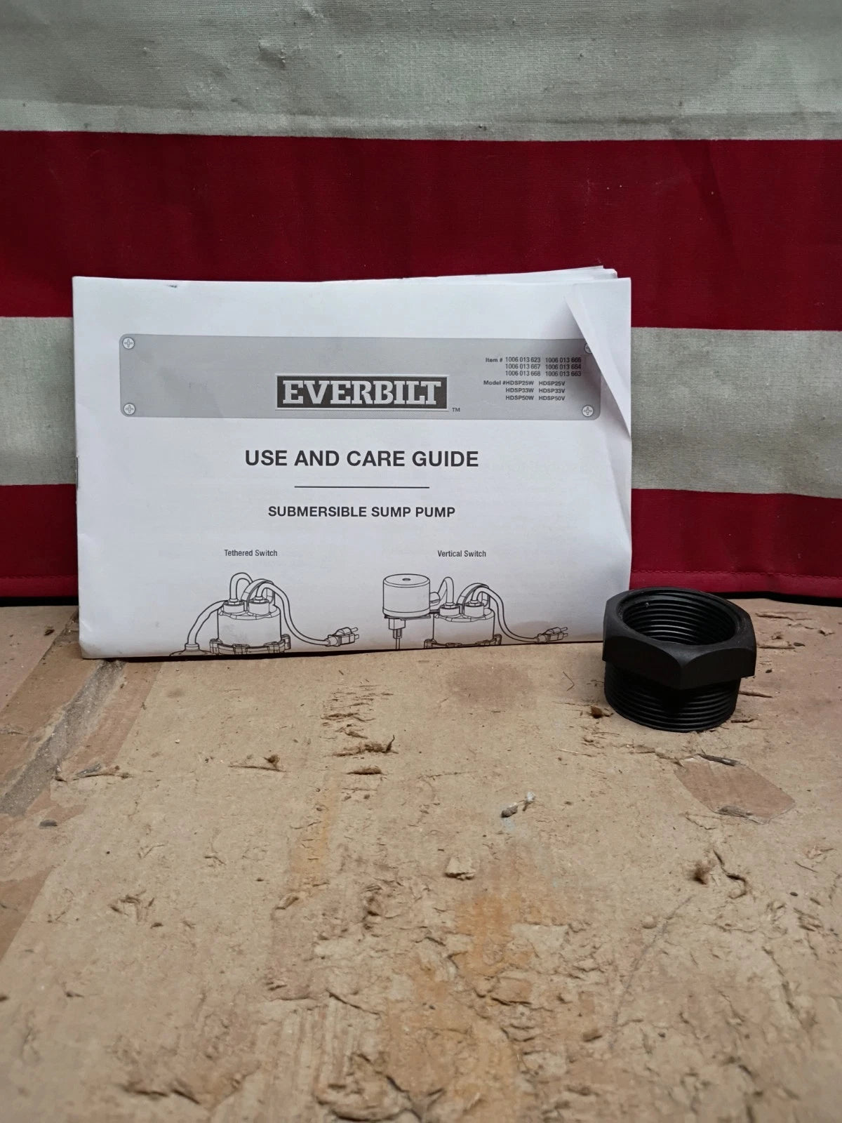 Everbilt HDSP25V 1/4 HP Submersible Sump Pump Thermoplastic, Open Box.
