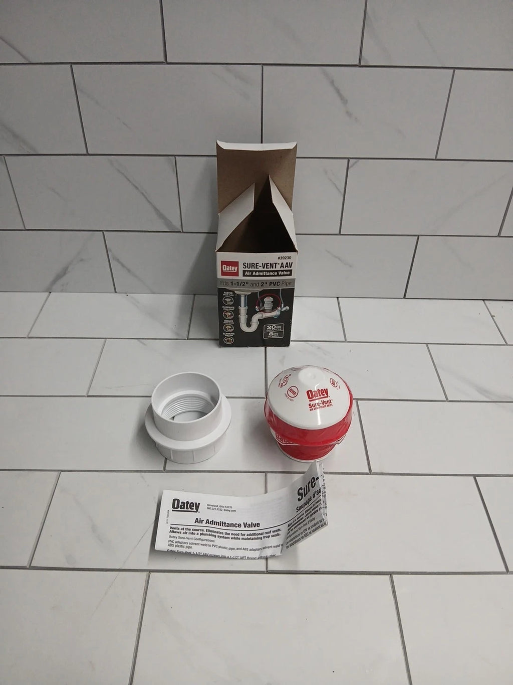 13pk Oatey 39230 Sure-Vent Air Admittance Valve PVC 1-1/2