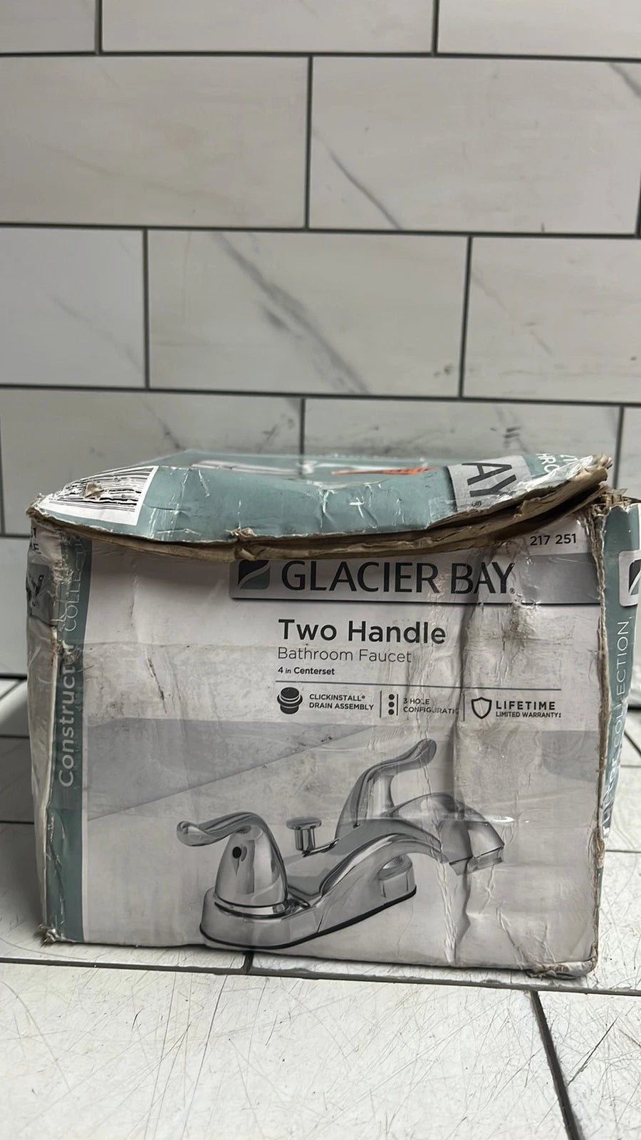 Glacier Bay Constructor 217 251 Bathroom Faucet in Polished Chrome OPEN BOX