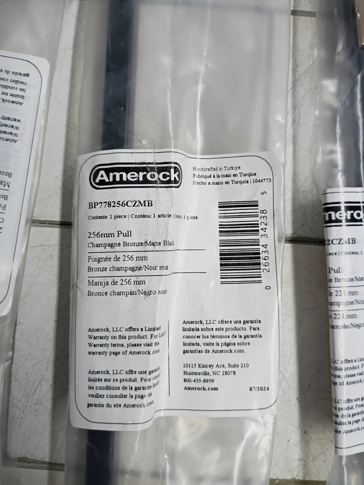 3pk Amerock BP778256CZMB Urbanite 10-1/16 inch Center-to-Center Cabinet Handle