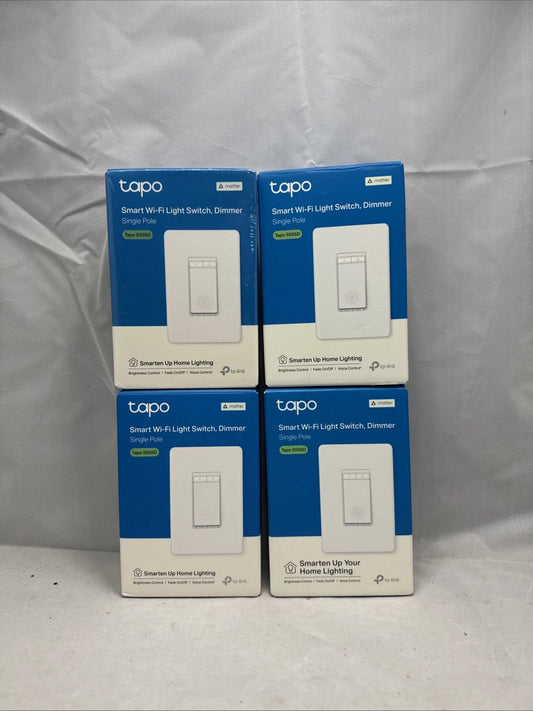 4PK TP-Link TapoSmart Wifi Light Switch Dimmer Single Pole Voice Control S505D