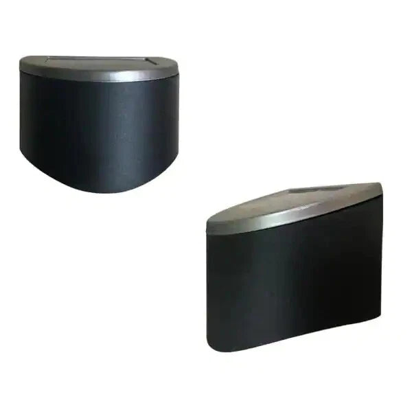 Hampton Bay Solar LED Deck Lights 2 pack Black Brushed Nickel 3000K