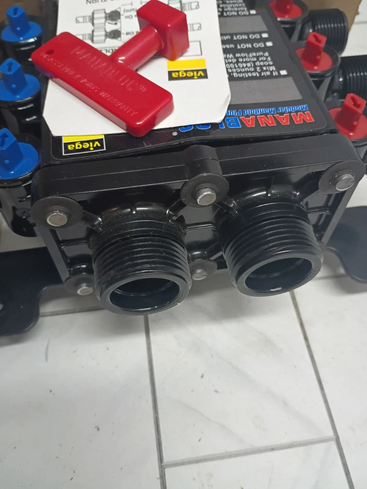 Viega Manabloc 1/2" Press x 24 Port Distribution Manifold 9 Hot 15 Cold 49620 OB