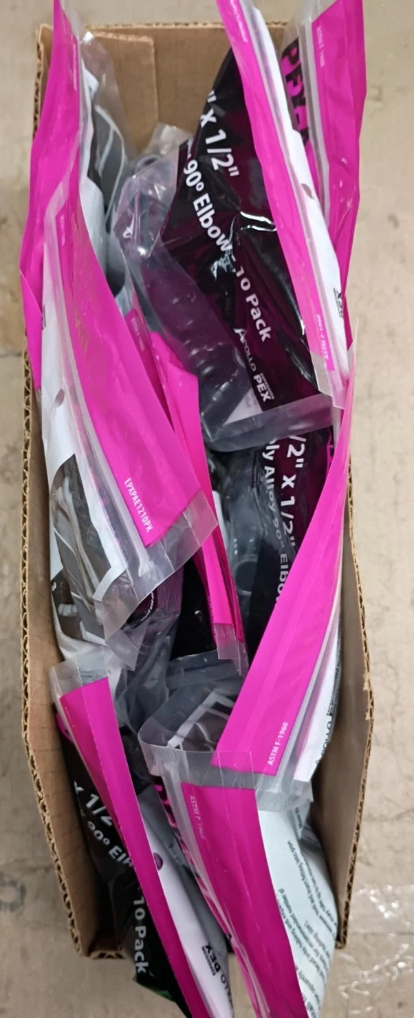Lot 0f 10 (Qty10) Apollo PEX-A 1/2" Poly Alloy 90 Degree Elbow Open Box