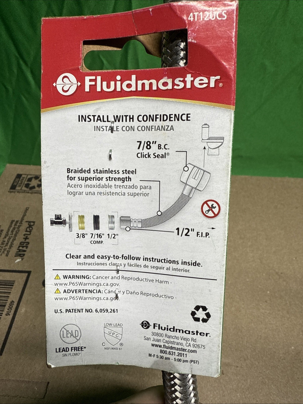 LOT OF 25 Fluidmaster Click Seal Universal Toilet Connector 12” 4T12UCS