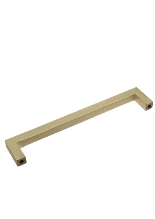 10pk GlideRite 7-9/16" CC Solid Square Slim Bar Pull Satin Gold - 21683-192-SG-1