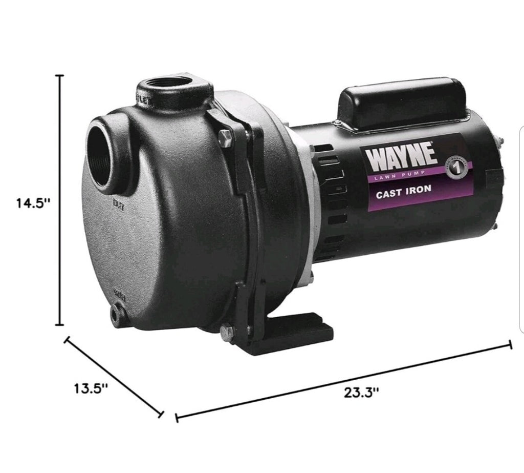 Wayne 1-1/2 HP Cast Iron Quick-Prime Lawn-Sprinkler Pump. NOB..