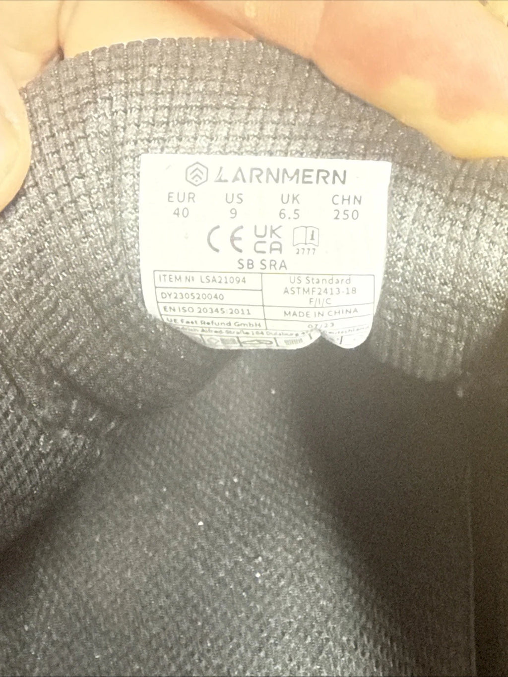 Larnmern Women’s Steel Toe Safety Shoes Non-slip Light Weight Size 9