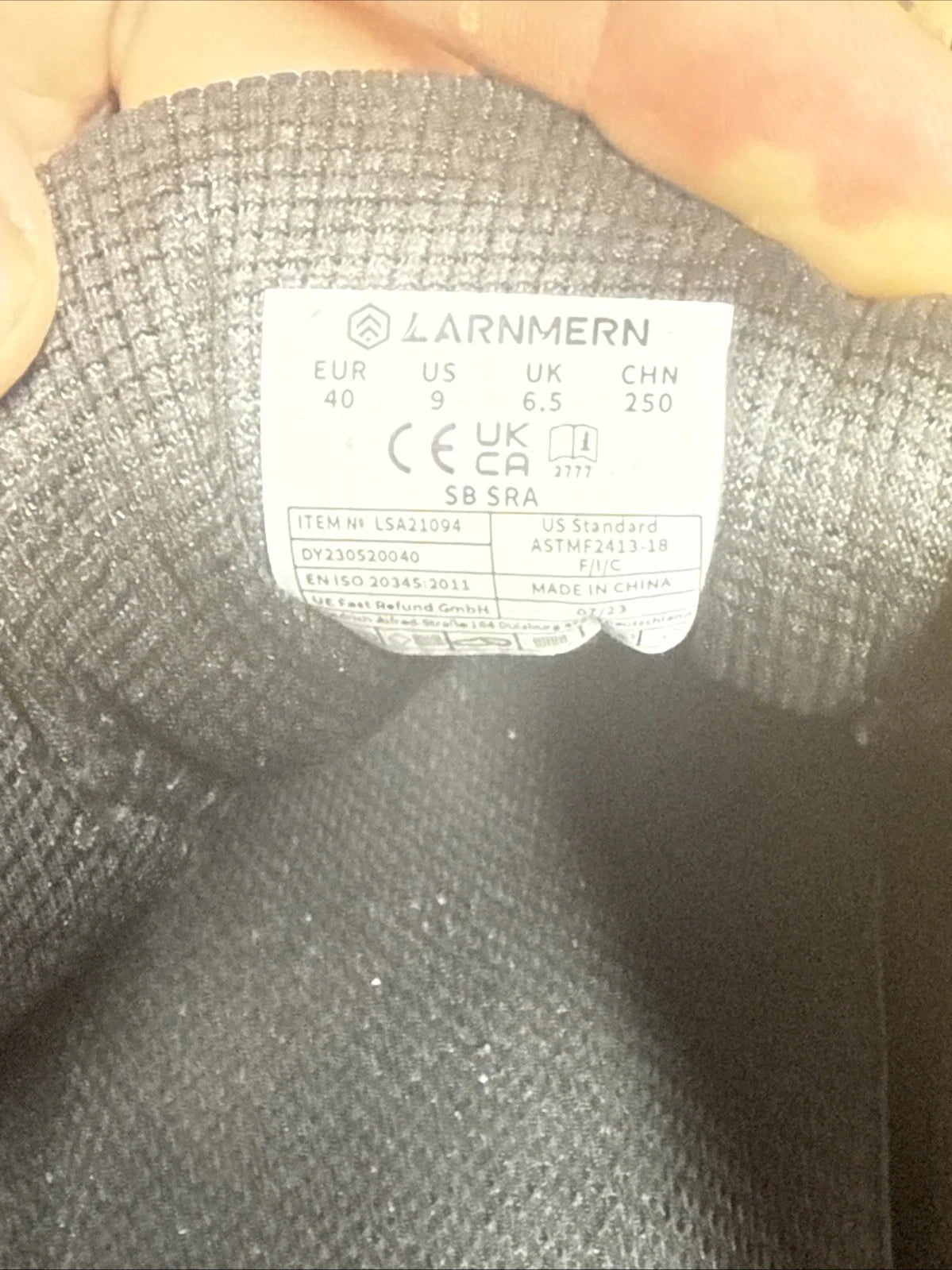 Larnmern Women’s Steel Toe Safety Shoes Non-slip Light Weight Size 9