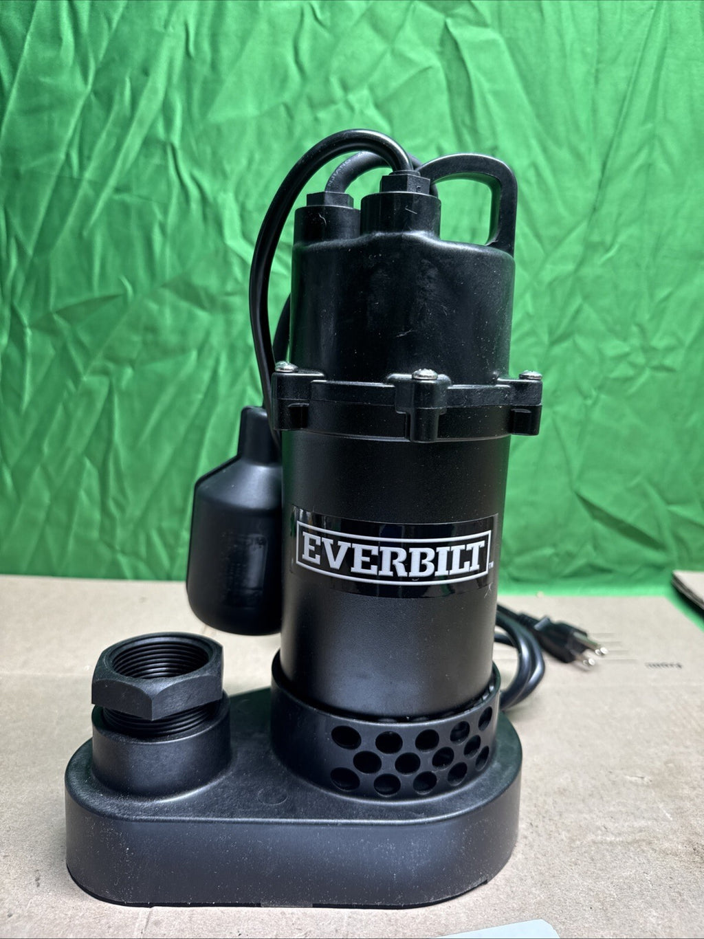 Everbilt 1/4 HP Aluminum Sump Pump w/ Tether Float Switch HDSP25W NEW OPEN BOX.