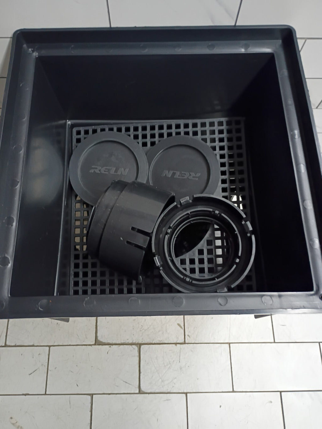 RELN 001028 12" x 12" Catch Basin Kit 5.8 Gal Capacity Fits 3" or 4" SewerDrain