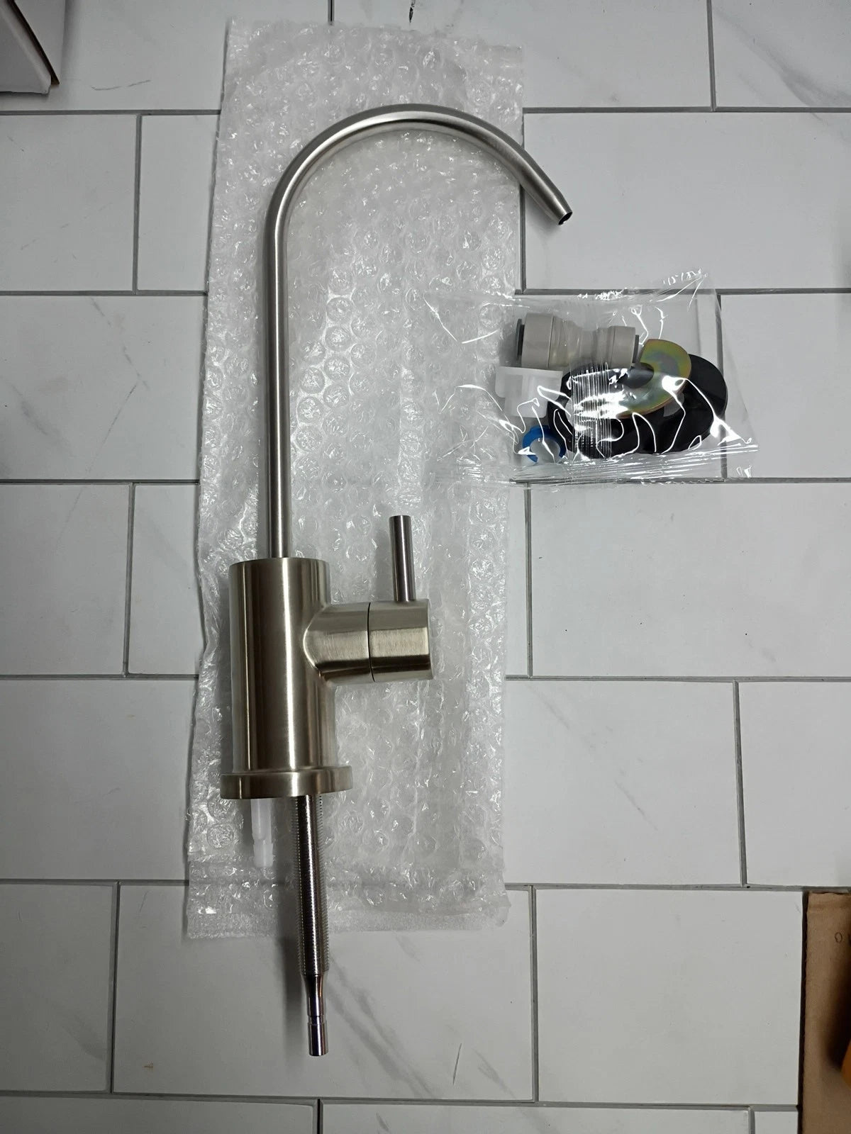 GE Single Handle Beverage Faucet For Reverse Osmosis in Brushed Nickel New OB