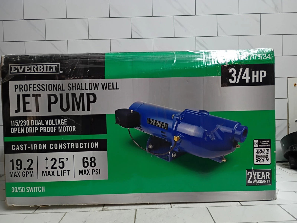 Everbilt HDSWJ7 3/4 HP Cast Iron Shallow Well Jet Pump FOR PARTS