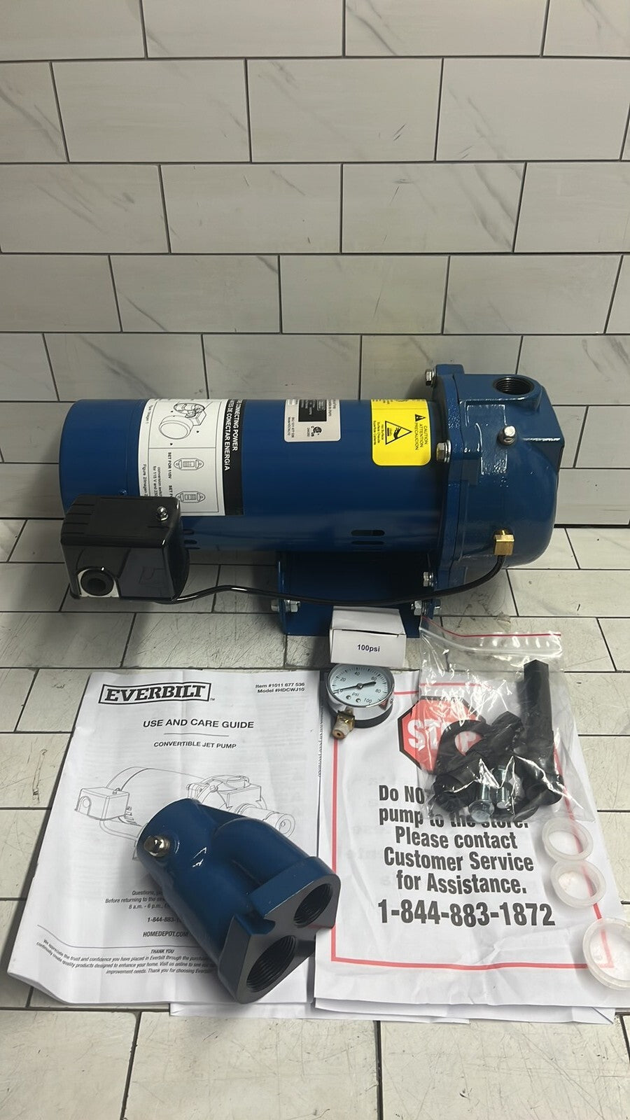 Everbilt HDCWJ10 1HP Professional Convertible Jet Pump NEW OPEN BOX