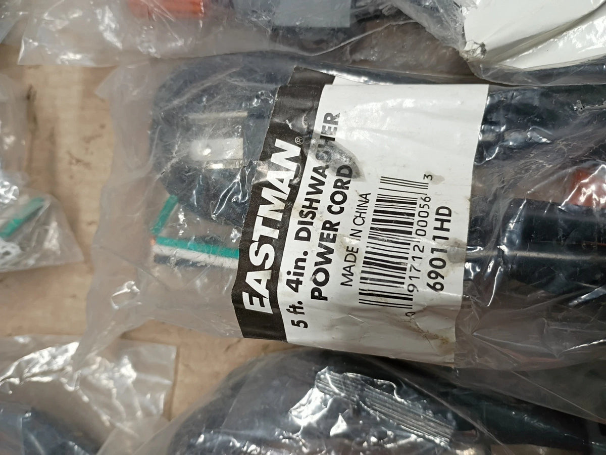 (14 Pack) Eastman 69011HD 5 ft 4 in 3-Wire Universal Dishwasher Power Cord Kit