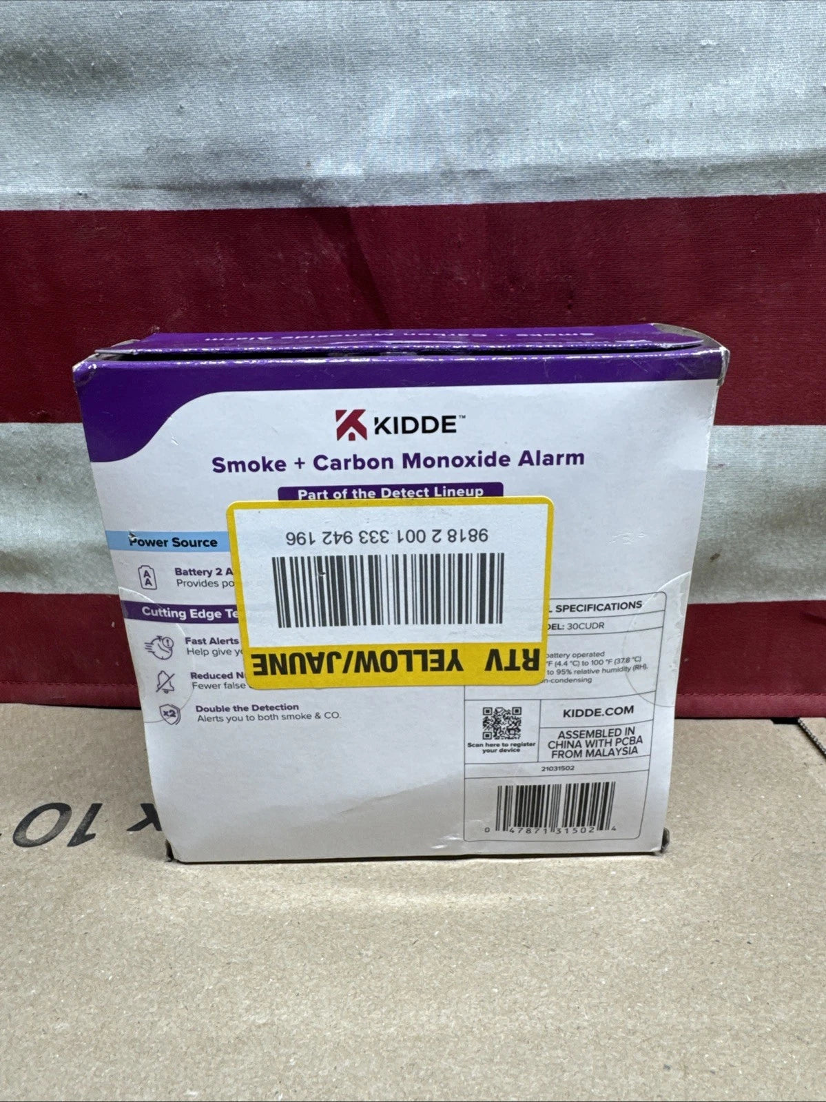Kidde (30CUDR) AA Battery Powered Smoke & Carbon Monoxide Detector