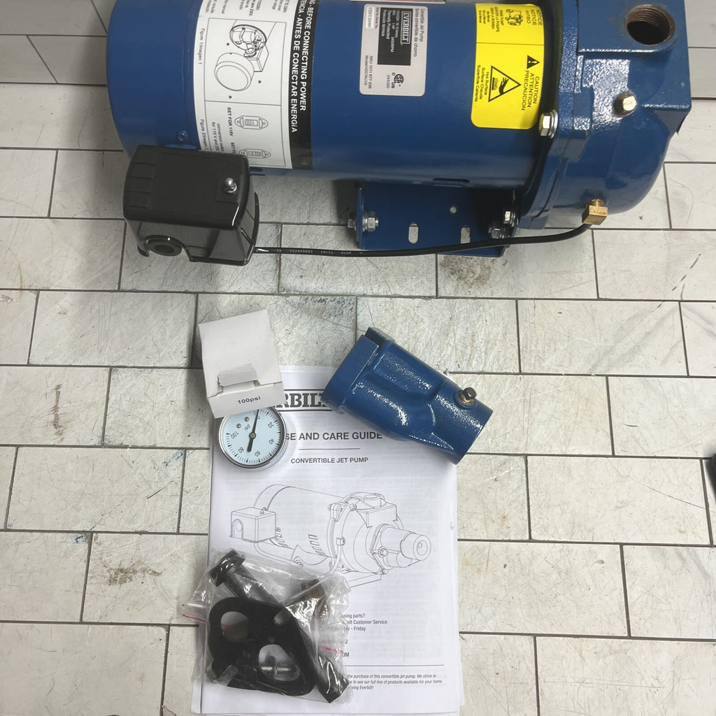Everbilt HDCWJ10, 1 HP 115/230 Volt Professional Convertible Jet Pump PARTS ONLY