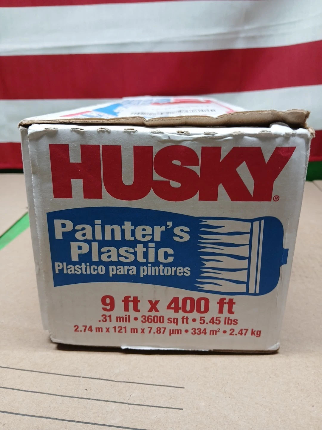 Husky 03509H 9' x 400' .31mil High Density Painters Poly Film