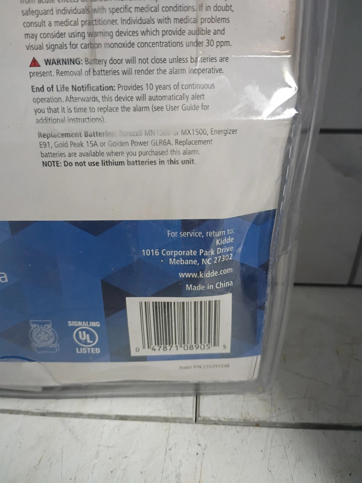 2pk/Kidde Firex Carbon Monoxide Detector, Battery Operated, CO Detector New