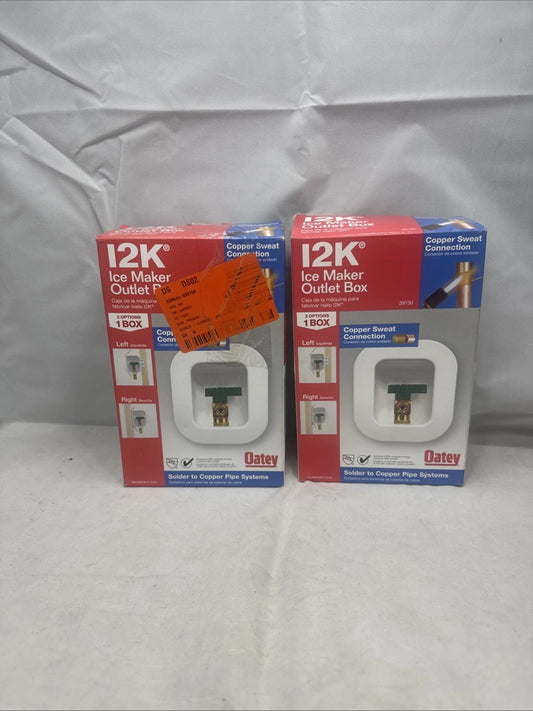 Lot Of 2 Oatey Commercial Ice Maker Box Brass White 1/2" FIP 39130