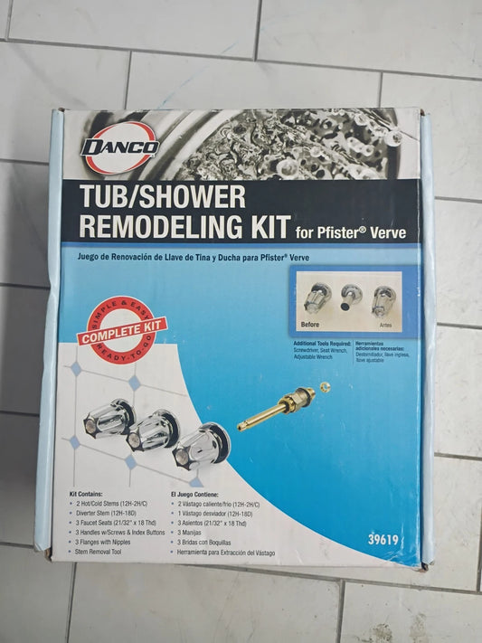(1) PK Danco 39619Tub/Shower Remodeling Kit for Pfister - CHROME. Open Box