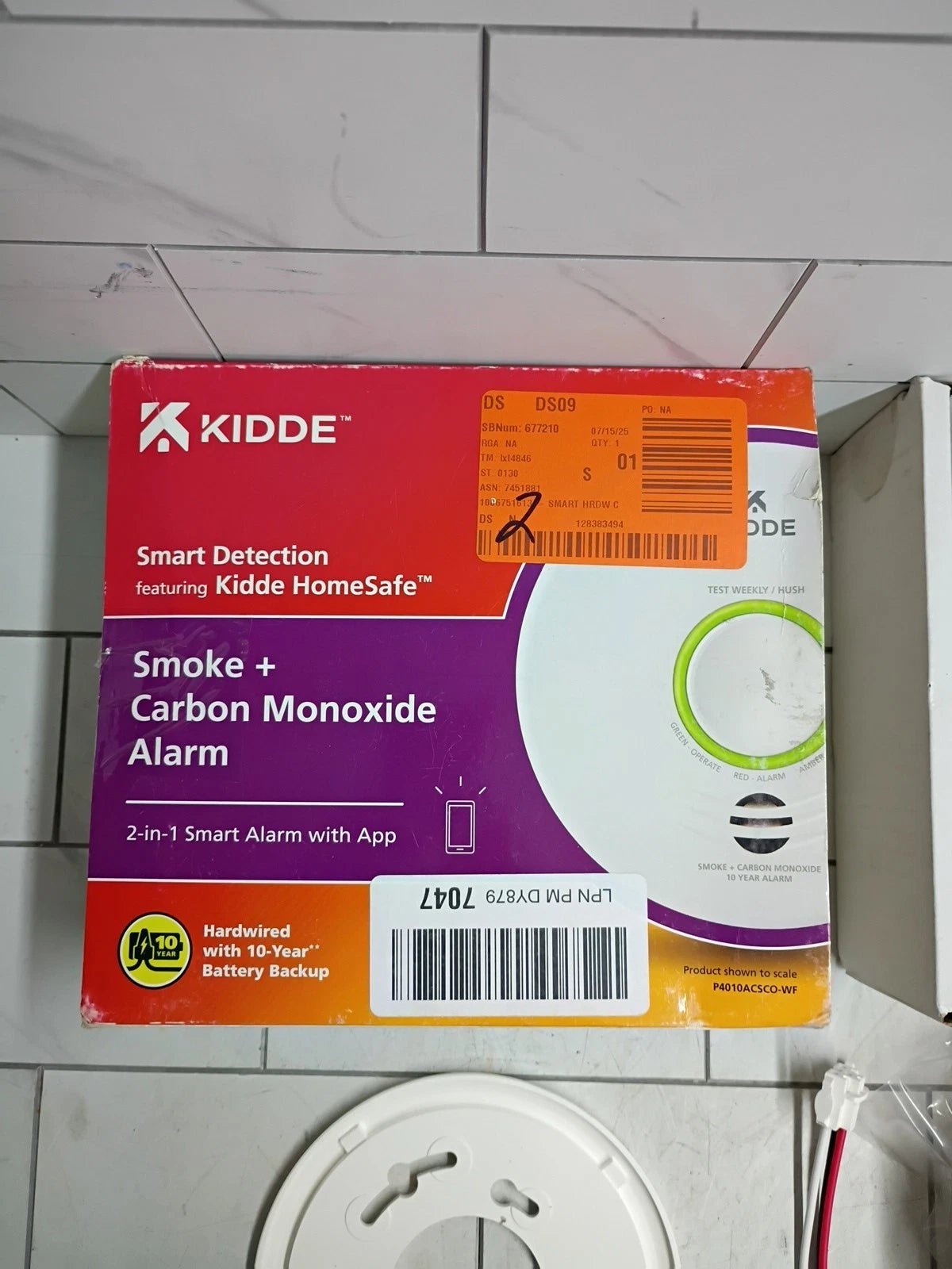 Kidde P4010ACSCO-WF Smoke + Carbon Monoxide Smart Alarm Open Box