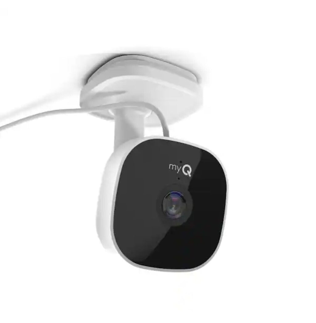 myQ - Smart Garage Security Camera - HD 1080p - Indoor Wi Fi - White OPEN BOX.