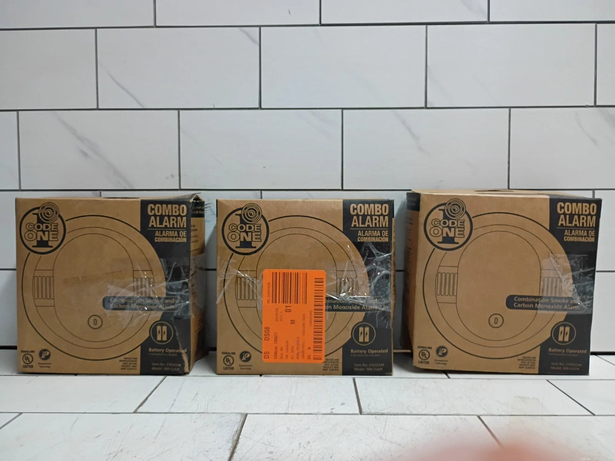 (3 Pack) Kidde 900-CUDR Code One Battery Powered Smoke & Carbon Alarm Detector