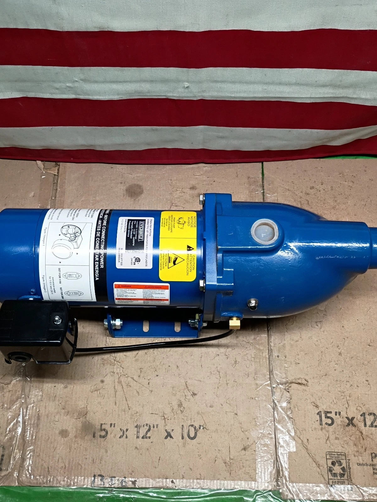 Everbilt HDSWJ5 Shallow Well Jet Pump Cast Iron 1/2HP, 63 PSI, PARTS ONLY