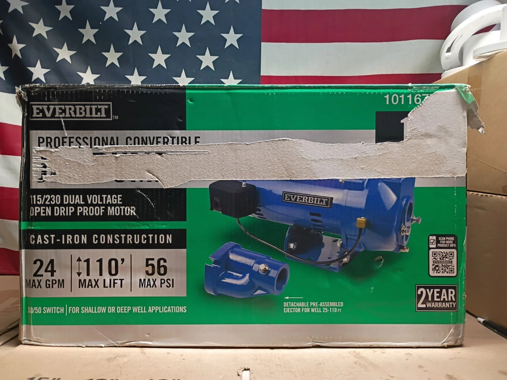 Everbilt HDCWJ10 1HP Professional Convertible Jet Pump *For Parts*