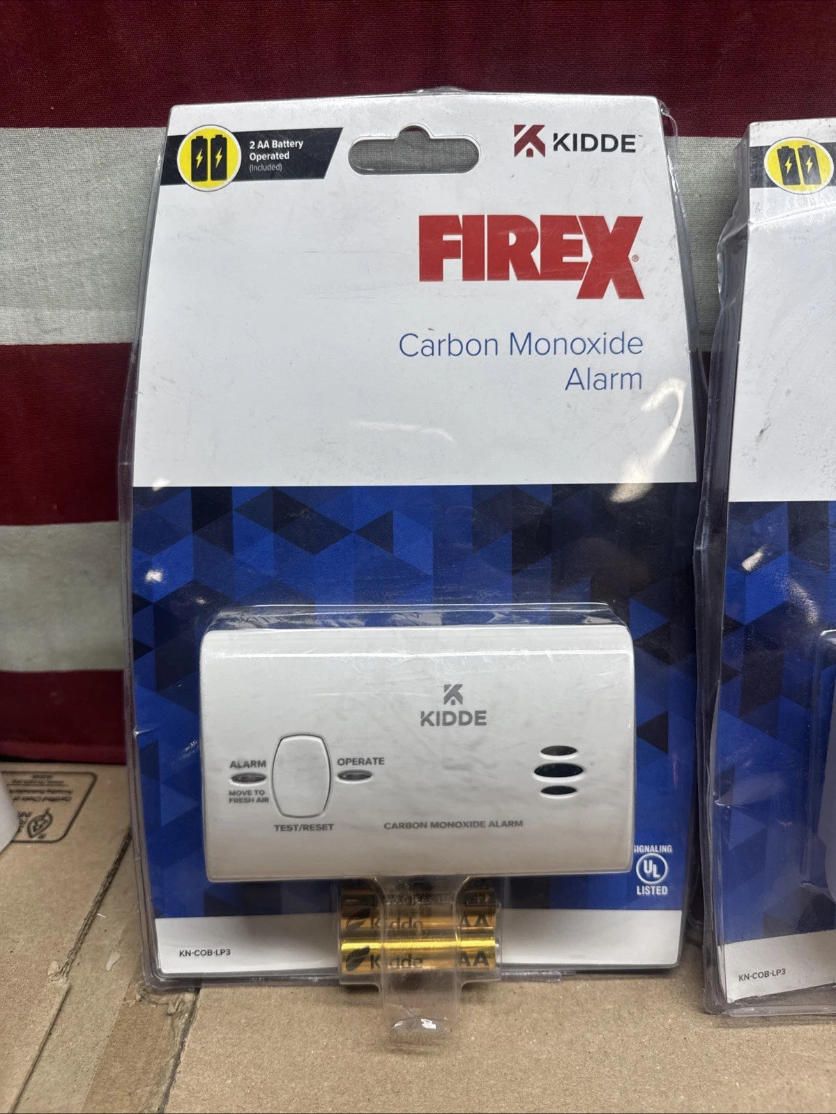 3 Pack Kidde FireX Carbon Monoxide Alarm KN-COB-LP3 Battery Operated