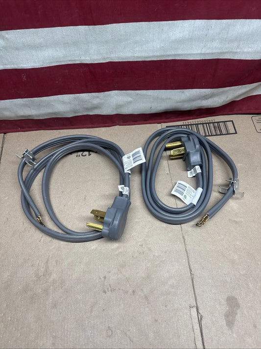 2PK HDX 627 833 Universal Dryer Cord Male-to-Female Gray 3-Wire 400W 10/3" x 6Ft