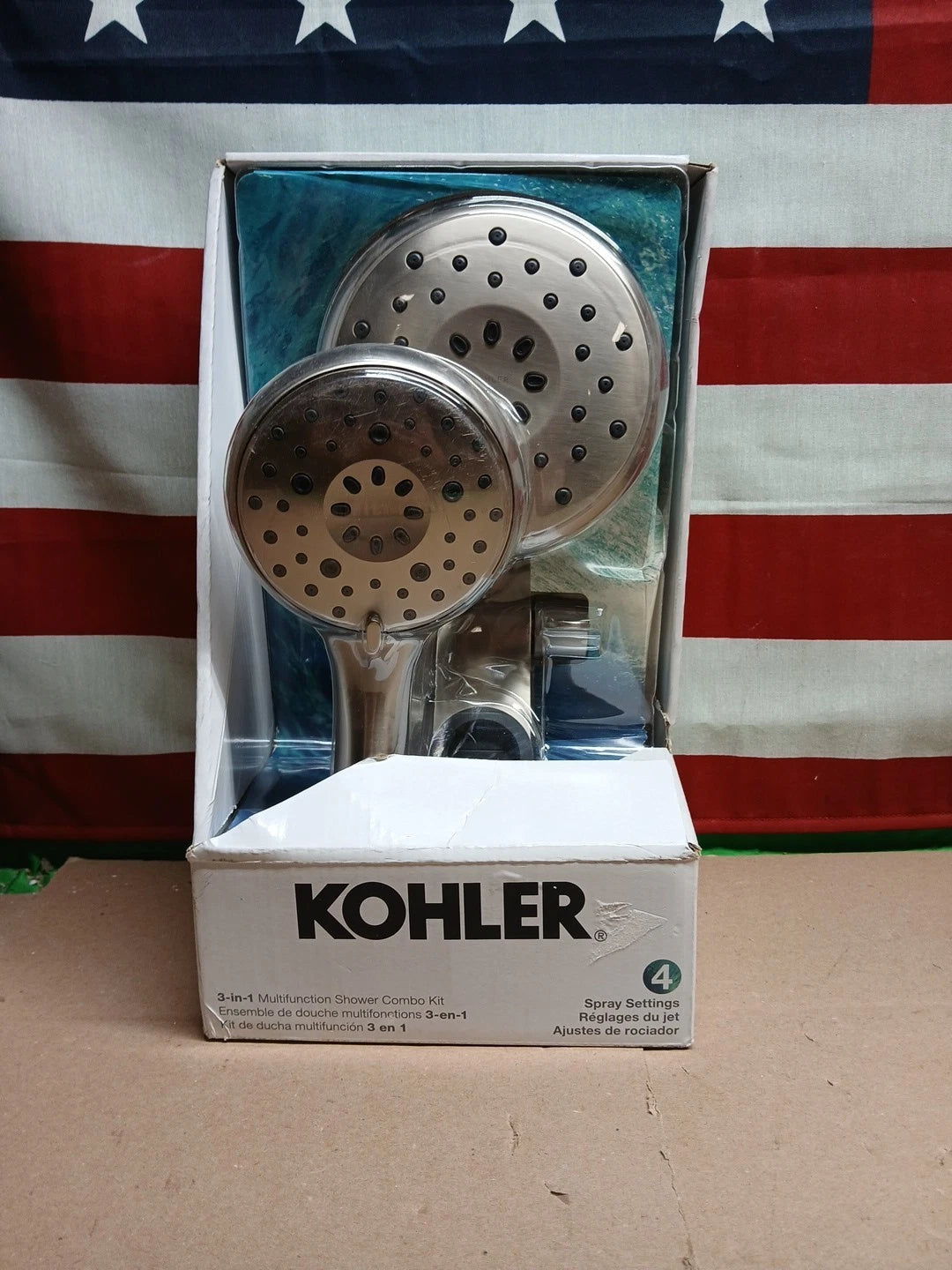 KOHLER Claro 3-in-1 Multifunction Hand Shower Kit R30236-G-BN Brushed Nickel