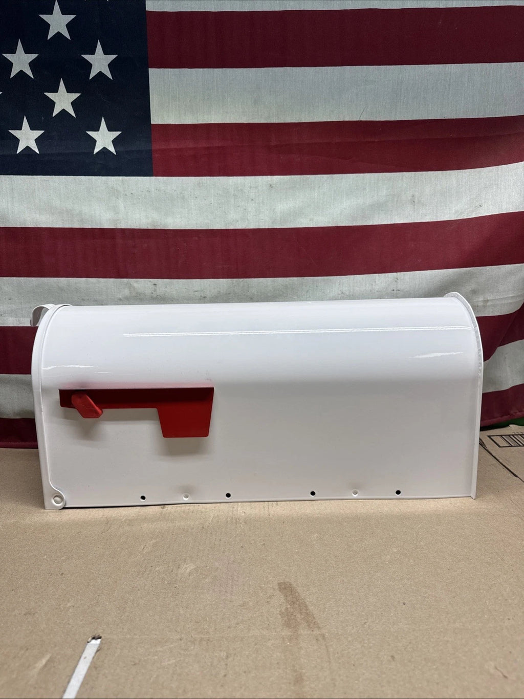 Architectural Mailboxes Elite Classic Galvanized Steel Post Mount White Mailbox