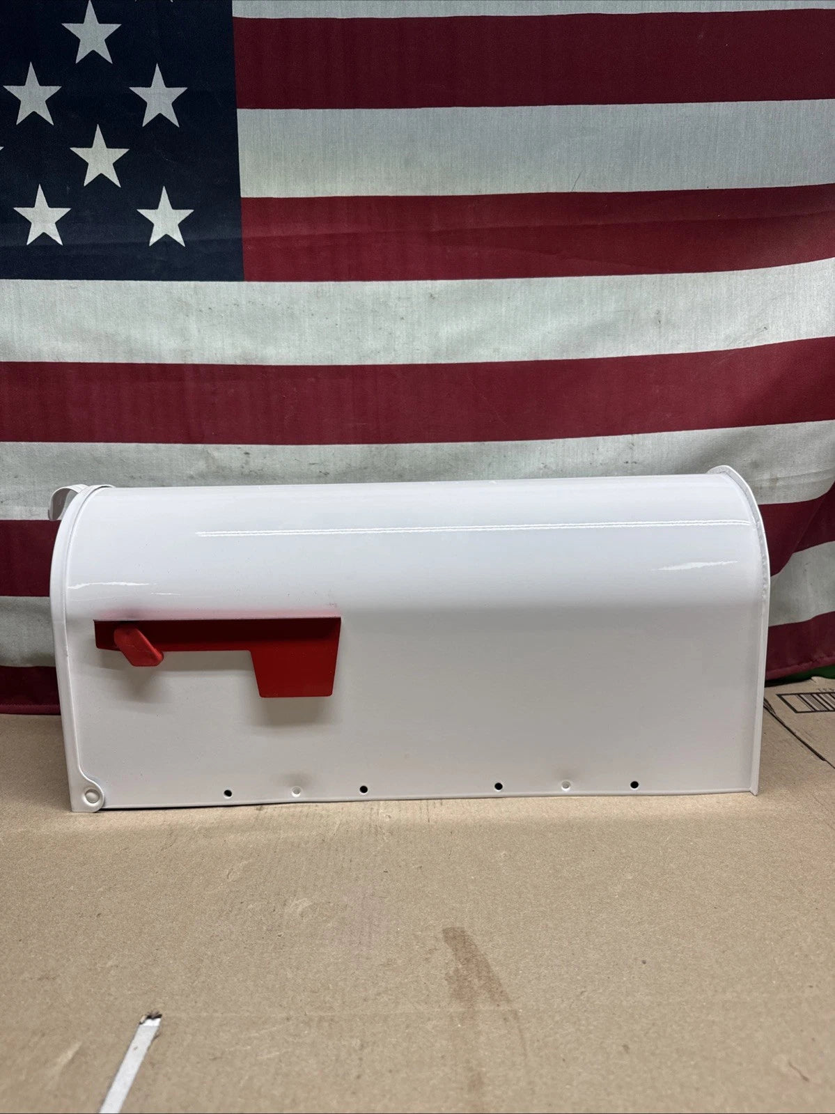 Architectural Mailboxes Elite Classic Galvanized Steel Post Mount White Mailbox