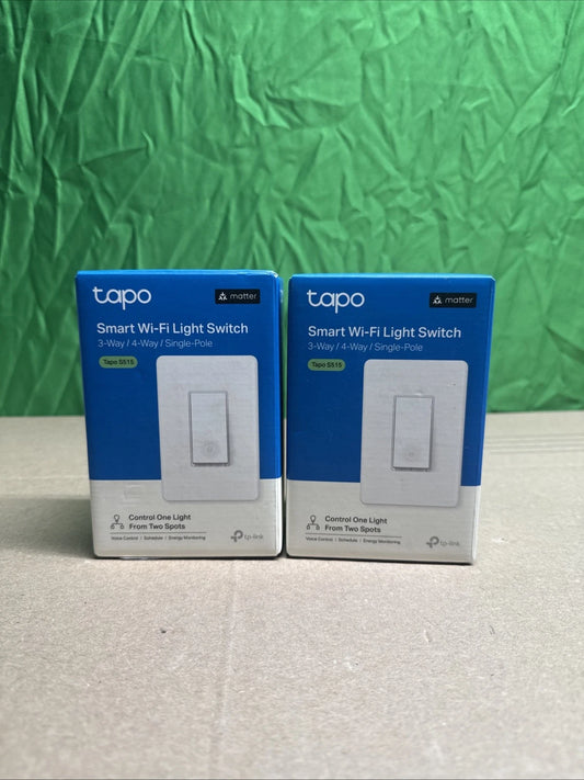 LOT OF2 Tp-link Tapo Smart Switch,Single-pole3way/4-way,Matter Compatible,Energy