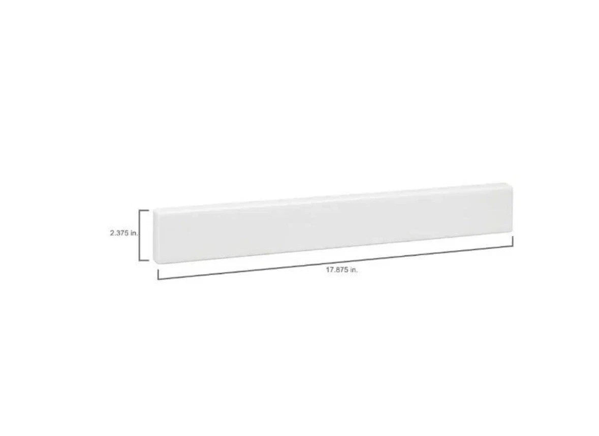 Cultured Marble Sidesplash White 17.875 in.