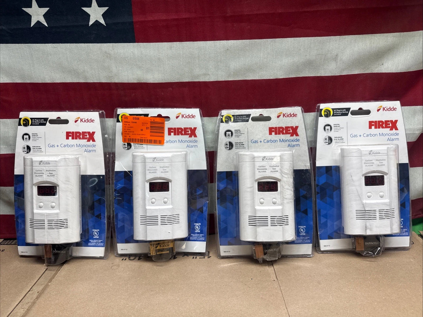 New 4 PACK Kidde KN-COEG-3 Explosive Gas Alarm Carbon Monoxide Alarm Detector