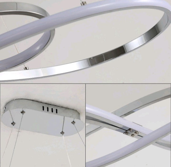 Modern 3000K-6000K Chandelier 39.4 inch 54W Dimmable with Remote Control Ceil...