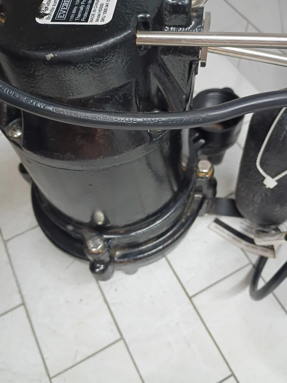 Everbilt HDS50 1/2 HP Cast Iron Sump Pump Used, Read Description..