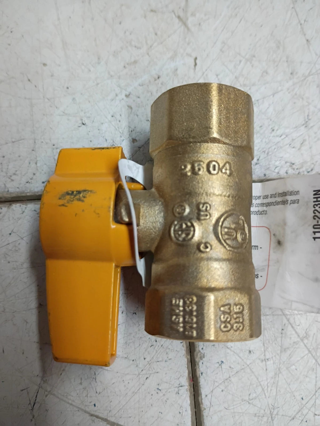(17 Pack) B & K ProLine 110-223HC Brass Gas Ball Valve, 1/2 in Connection, FPT