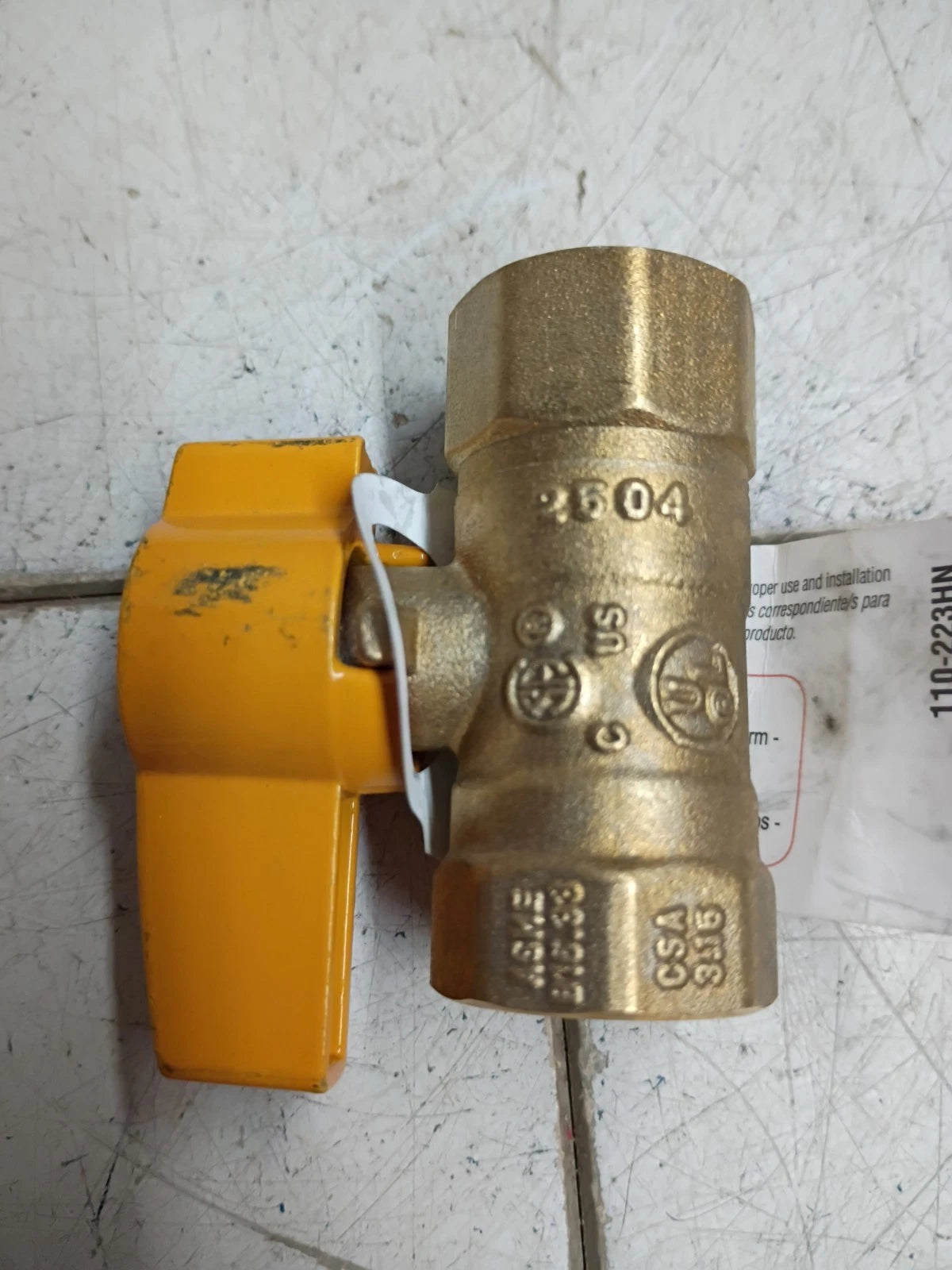 (17 Pack) B & K ProLine 110-223HC Brass Gas Ball Valve, 1/2 in Connection, FPT