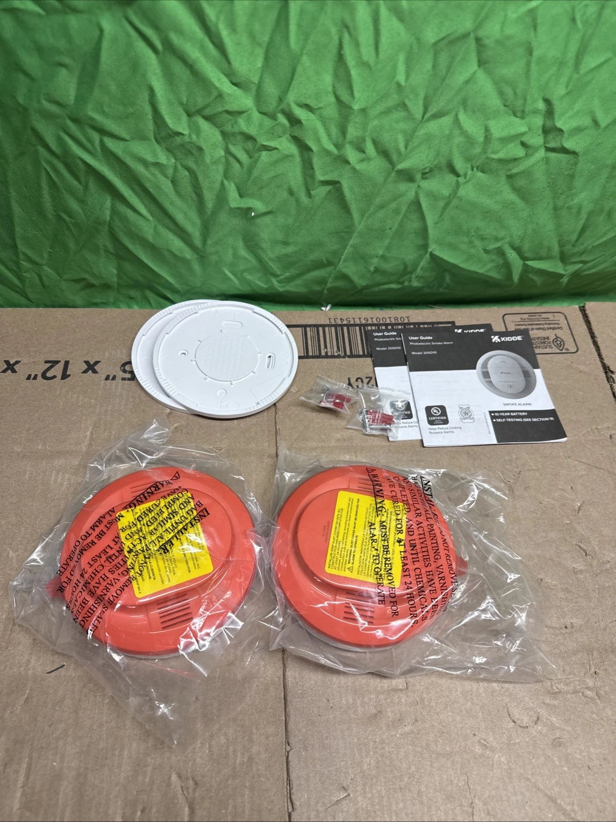 2 PACK Kidde Smoke Detector 10-Year Battery Powered LED Warning Light 20SD10