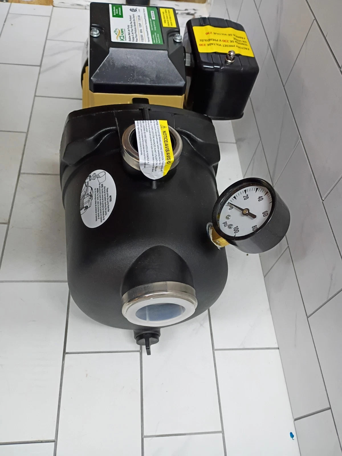 K2 Pumps Shallow Well Jet Pump 1/2 Hp Lead Free Thermoplastic 115/230V OPEN BOX