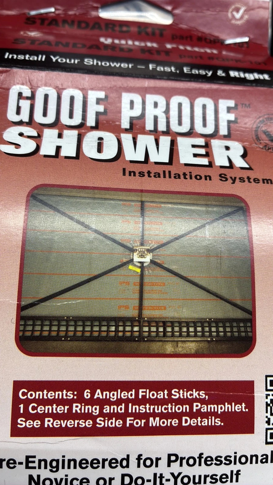 GOOF PROOF SSK-401 SHOWER Quick-Pitch Standard Shower Kit *READ DESCRIPTION*