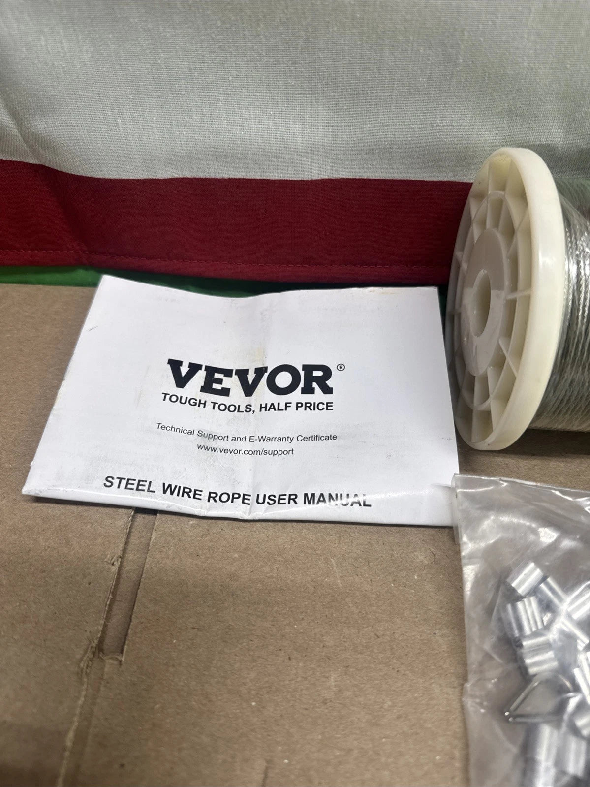 1/16" Wire Rope,330 FT 304 Stainless Steel Aircraft Cable,80 Sleeves,20 Thimbles