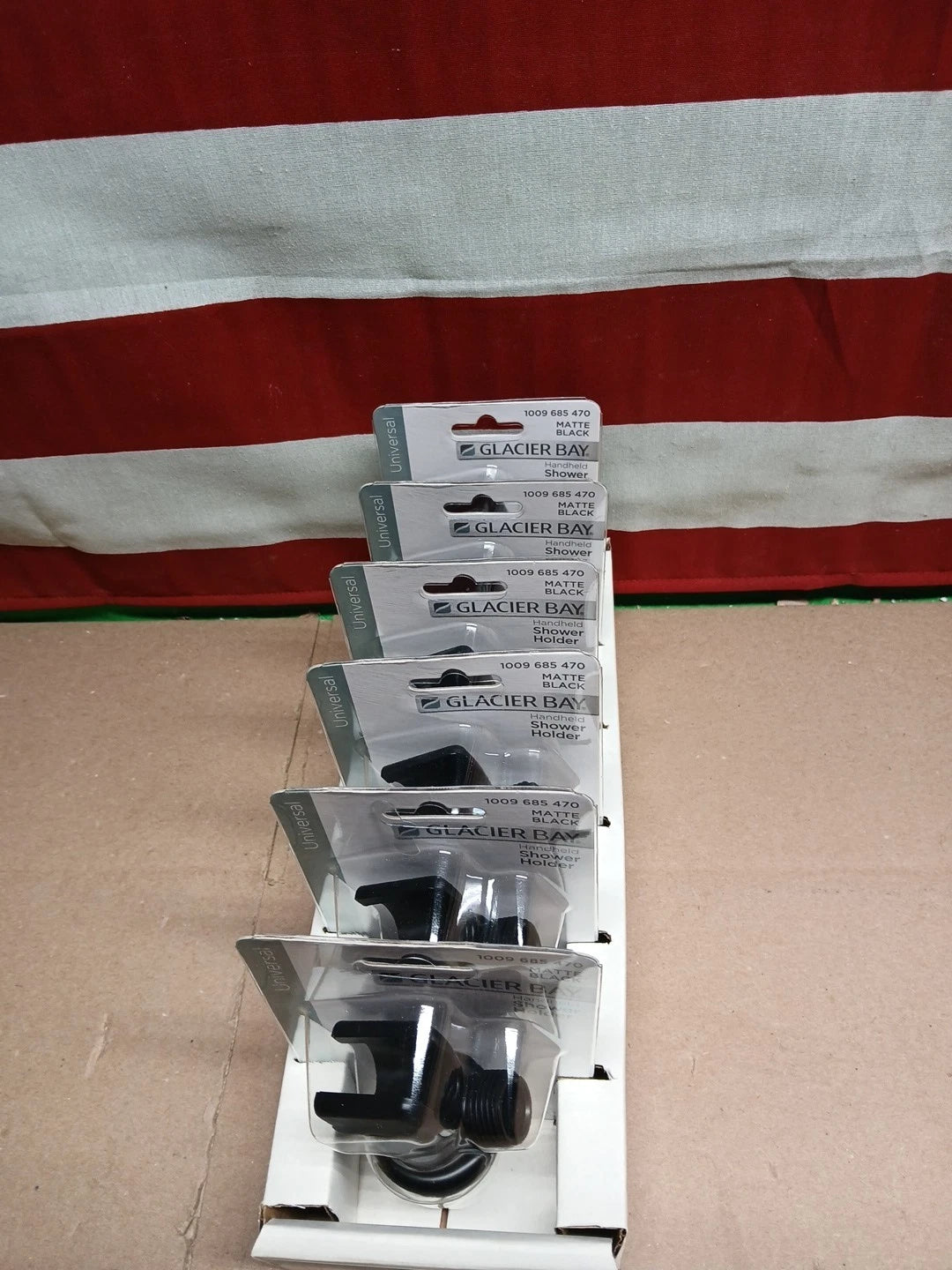 Lot Of 6 Glacier Bay Shower Arm Mount Matte Black